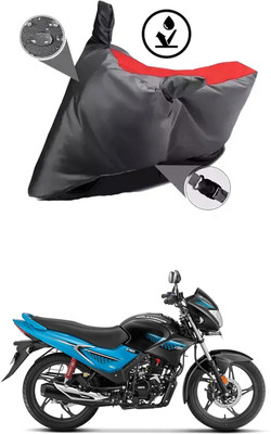RRZ Two Wheeler Cover for Hero(Glamour FI, Grey, Red)