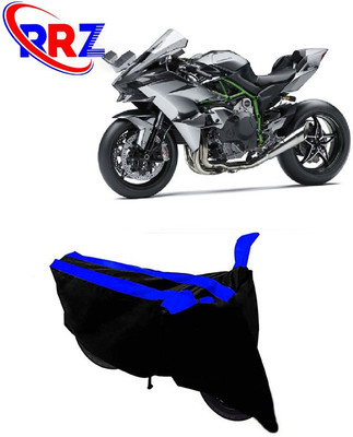 RRZ Waterproof Two Wheeler Cover for Kawasaki(Ninja H2R, Black, Blue)