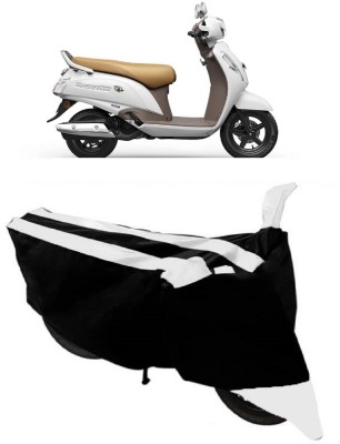 ABORDABLE Two Wheeler Cover for Suzuki(Access 125, Black, White)