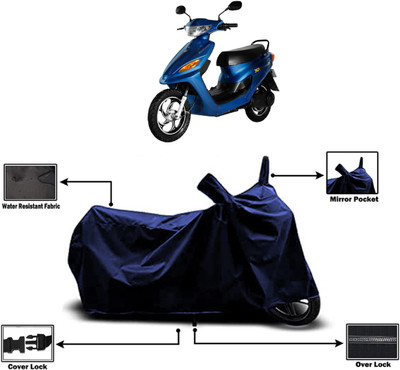 Amexride Two Wheeler Cover for Indus(Yo Electron, Blue)