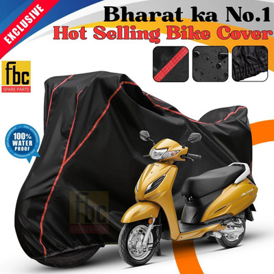 FBC Waterproof Two Wheeler Cover for Honda(Activa, Black, Red)