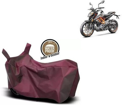 OliverX Waterproof Two Wheeler Cover for KTM(250 Duke BS6, Maroon)