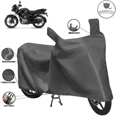 MADAFIYA Waterproof Two Wheeler Cover for Hero(Glamour FI, Grey)