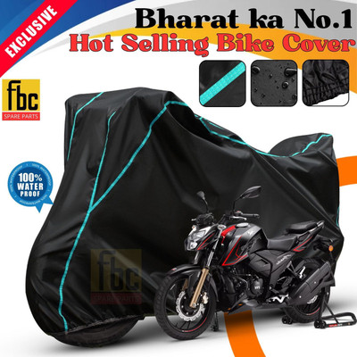 FBC Waterproof Two Wheeler Cover for TVS(Apache RTR 200 4V, Black)