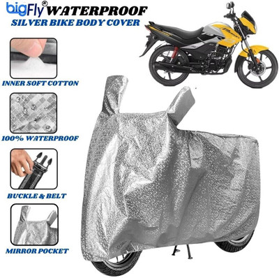 BigFly Waterproof Two Wheeler Cover for Hero(Passion Pro, Silver)