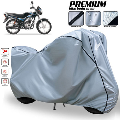 xodi Waterproof Two Wheeler Cover for Bajaj(CT 100, Silver, Black)