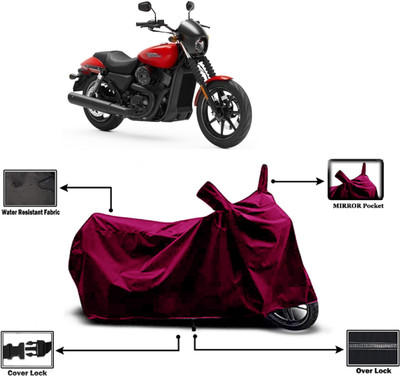 Amexride Two Wheeler Cover for Harley Davidson(Street 750, Maroon)