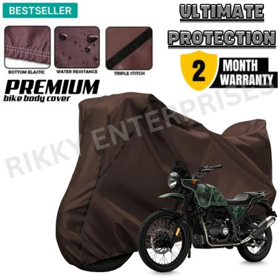 Shiv Kanha Waterproof Two Wheeler Cover for Royal Enfield(Himalayan, Brown, Black)