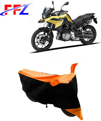 FFZ Waterproof Two Wheeler Cover for BMW(F 750 GS, Black, Orange)
