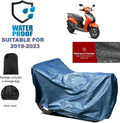 GOSHIV-car and bike accessories Waterproof Two Wheeler Cover for Ampere(Blue)