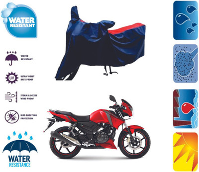 RTS COLLECTIONS Waterproof Two Wheeler Cover for TVS(Apache 150, Red, Blue)