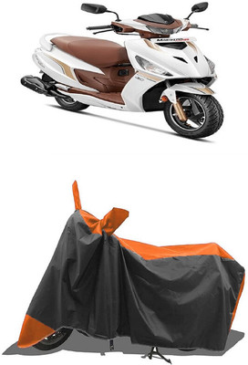 SUGASHRI Waterproof Two Wheeler Cover for Hero(Motocorp Maestro Electric, Orange, Black)
