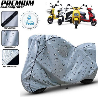 kerwa Waterproof Two Wheeler Cover for Techo Electra(Raptor, Silver, Black)