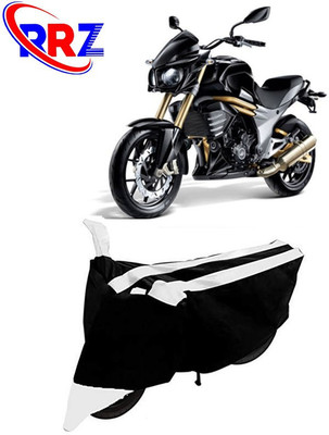 RRZ Waterproof Two Wheeler Cover for Mahindra(Mojo, Black, White)