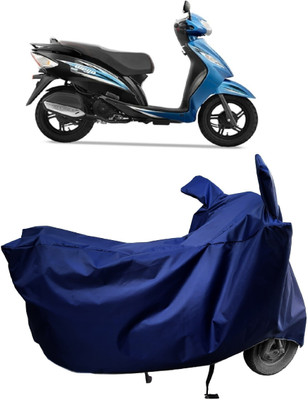Amexride Two Wheeler Cover for TVS(Wego BS6, Blue)