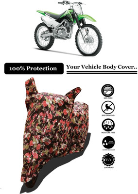 Amexride Two Wheeler Cover for Kawasaki(KLX 140, Multicolor)