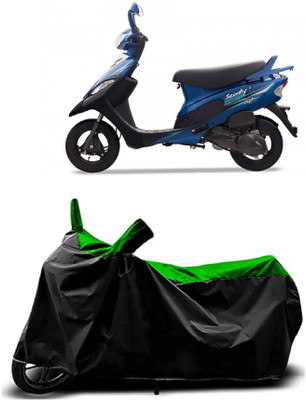VESMEI Two Wheeler Cover for TVS(Pep+ BS6, Green)