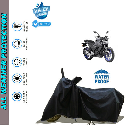AutoGalaxy Waterproof Two Wheeler Cover for Yamaha(FZS-FI V3 BS6, Black)