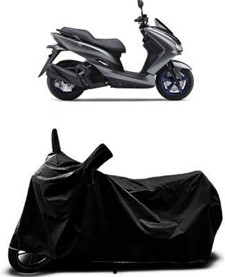 Mdstar Waterproof Two Wheeler Cover for Yamaha(Majesty S 155 maxi, Black)