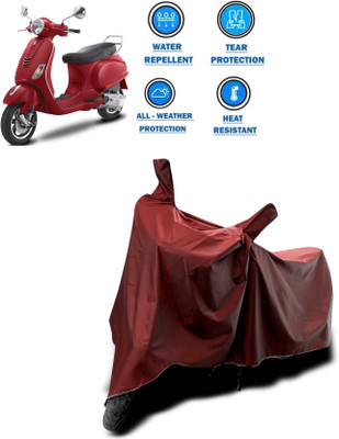 AASHTIK MART Two Wheeler Cover for Vespa(Vespa VXL 125, Maroon)