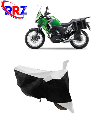 RRZ Waterproof Two Wheeler Cover for Kawasaki(Versys-X 300, Black, White)