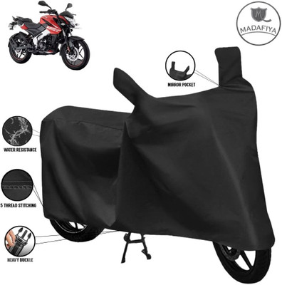 MADAFIYA Waterproof Two Wheeler Cover for Bajaj(Pulsar NS-160, Black)