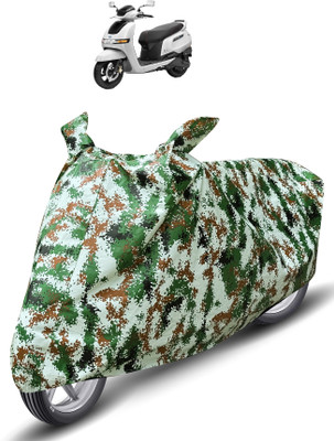 Auto Hub Waterproof Two Wheeler Cover for TVS(iQube Electric, Green)
