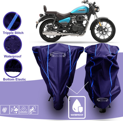 Defendo Waterproof Two Wheeler Cover for Royal Enfield(Meteor 350, Blue)
