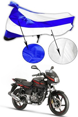 Ascension Two Wheeler Cover for Bajaj(Pulsar 180, Blue, White)