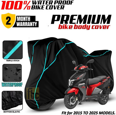 FBC Waterproof Two Wheeler Cover for TVS(NTORQ, Black)