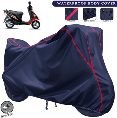 MADAFIYA Two Wheeler Cover for TVS(Scooty Pep Plus, Blue, Red)