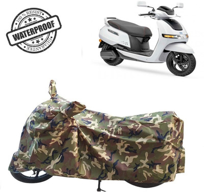 ROYAL AUTO MART Waterproof Two Wheeler Cover for TVS(iQube Electric, Green, Multicolor)