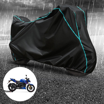 CODOKI Waterproof Two Wheeler Cover for TVS(Apache RTR 200, Black)