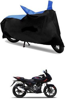Mdstar Waterproof Two Wheeler Cover for Bajaj(Blue, Black)