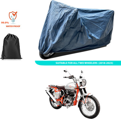 CODOKI Waterproof Two Wheeler Cover for Royal Enfield(Bullet Trials 350, Blue)