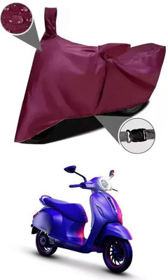 DeepShakshi AUTOMOTIVE Two Wheeler Cover for Bajaj(Chetak, Maroon)