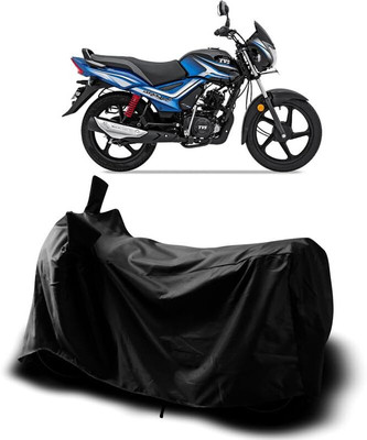 KEDIT Two Wheeler Cover for TVS(Star City Plus, Black)