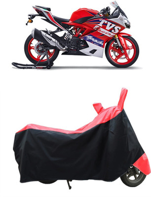 CRONEX Waterproof Two Wheeler Cover for TVS(Black, Red)