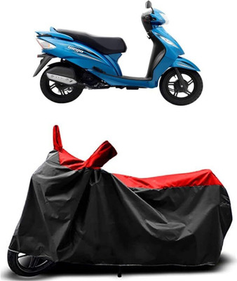 KEDIT Two Wheeler Cover for Bajaj(Wind 125, Red, Black)