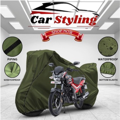 Car Styling Waterproof Two Wheeler Cover for TVS(Star City Plus, Green)