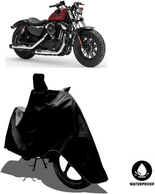 Amexride Waterproof Two Wheeler Cover for Harley Davidson(Forty Eight, Black)