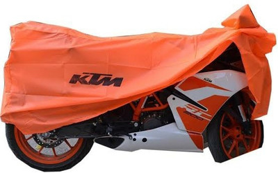 AutoRash Waterproof Two Wheeler Cover for KTM(250 Duke, Orange)