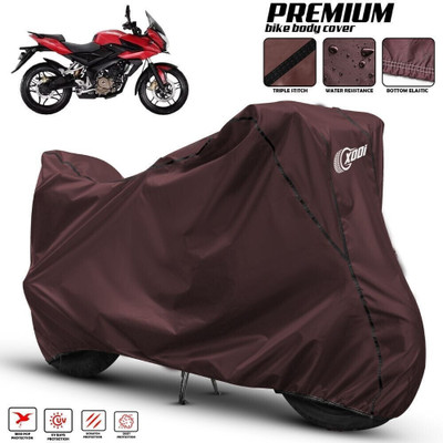 xodi Waterproof Two Wheeler Cover for Bajaj(Pulsar AS 150, Maroon, Black)