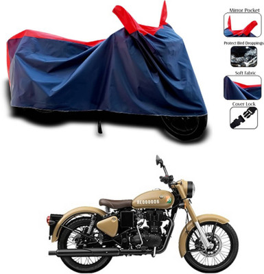 KEDIT Two Wheeler Cover for Royal Enfield(Classic 350 Signals, Red)