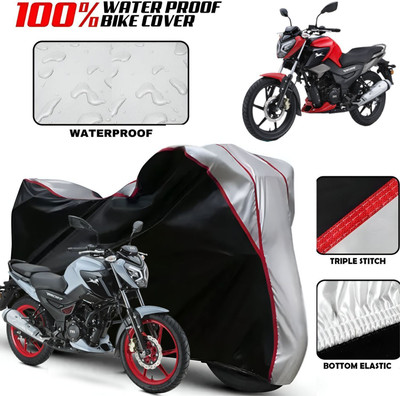 Starvin Waterproof Two Wheeler Cover for TVS(Raider, Black, Silver)