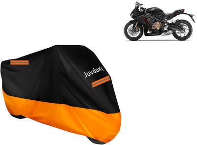 Juvdoxj Waterproof Two Wheeler Cover for Honda(CBR650R, Orange)
