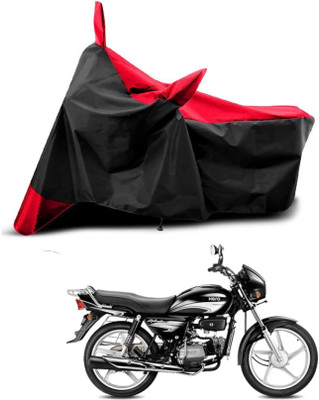 KEDIT Two Wheeler Cover for Hero(Splendor Plus, Red, Black)
