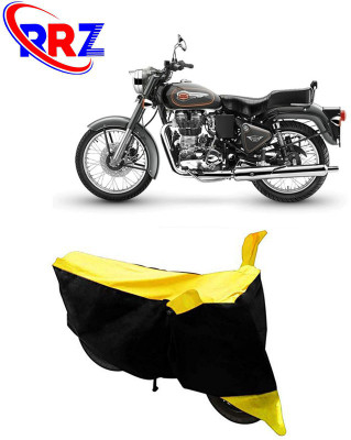RRZ Waterproof Two Wheeler Cover for Royal Enfield(Bullet 500, Black, Yellow)