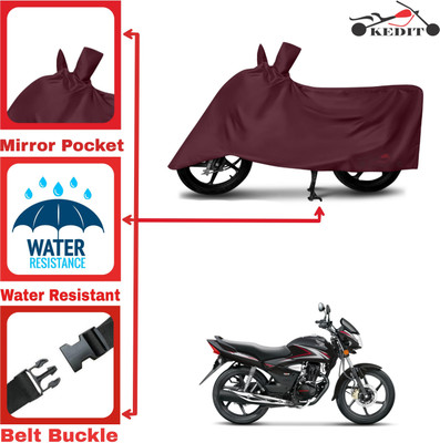 KEDIT Two Wheeler Cover for Honda(Shine, Maroon)