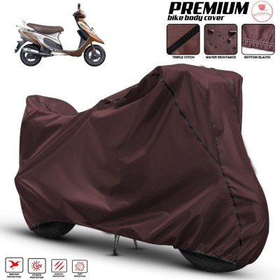 MADAFIYA Two Wheeler Cover for TVS(Scooty Pep Plus, Maroon, Black, Multicolor)